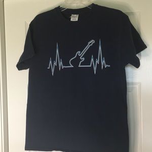 Heavy Cotton Guitar Heart Beat Tee